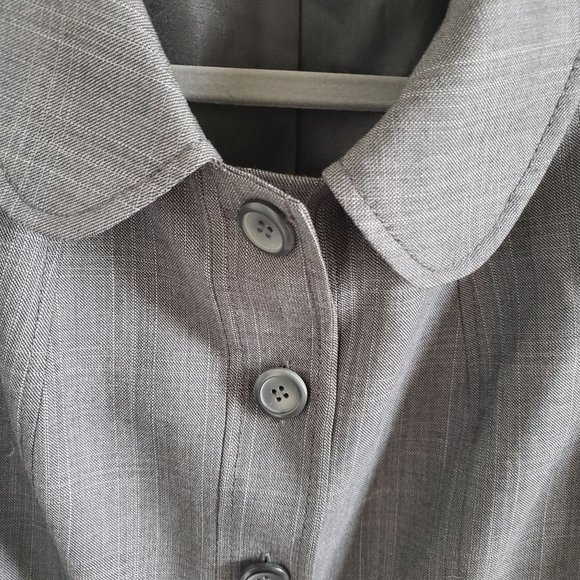 Pendleton Woman Size 10 Blazer 100% Virgin Wool Glen Plaid Career Blazer Gray - Picture 2 of 10